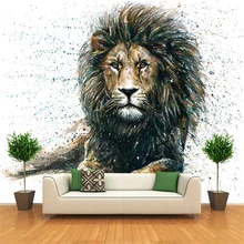 Amazing Animal Lion Custom Photo Canvas Wall Paper Wall Mural Backdrop Wallpaper Living Room Bedroom Home Decor YBZ176 Amazing Animal Lion Custom Photo Canvas Wall Paper Wall Mural Backdrop Wallpaper Living Room Bedroom Home Decor YBZ176