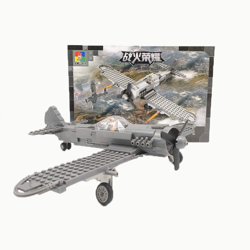WW2 военный Focke-Wulf 190 истребитель строительные блоки модели самолетов кирпичи пилотные фигурки Модель блоки игрушки для детей