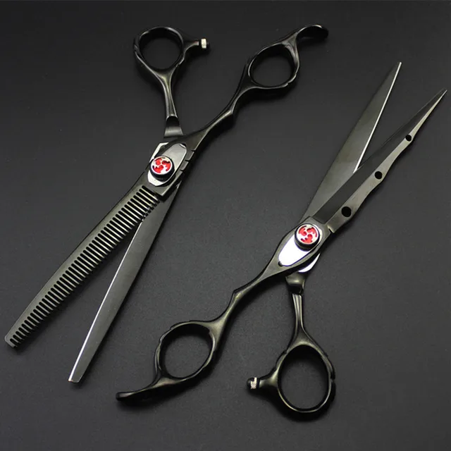professional Japan Left hand 7 inch Laser wire hair scissors Serrated