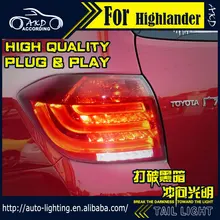 AKD Car Styling Tail Lamp for Toyota Highlander Tail Lights 2012-2013 LED Tail Light Signal LED DRL Stop Rear Lamp Accessories