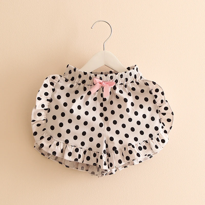 Summer New Children'S Clothing 2 3 4 5 6 7 8 9 10 Years Cute Sweet Princess Polka Dot Print Bow Shorts For Baby Kids Girls