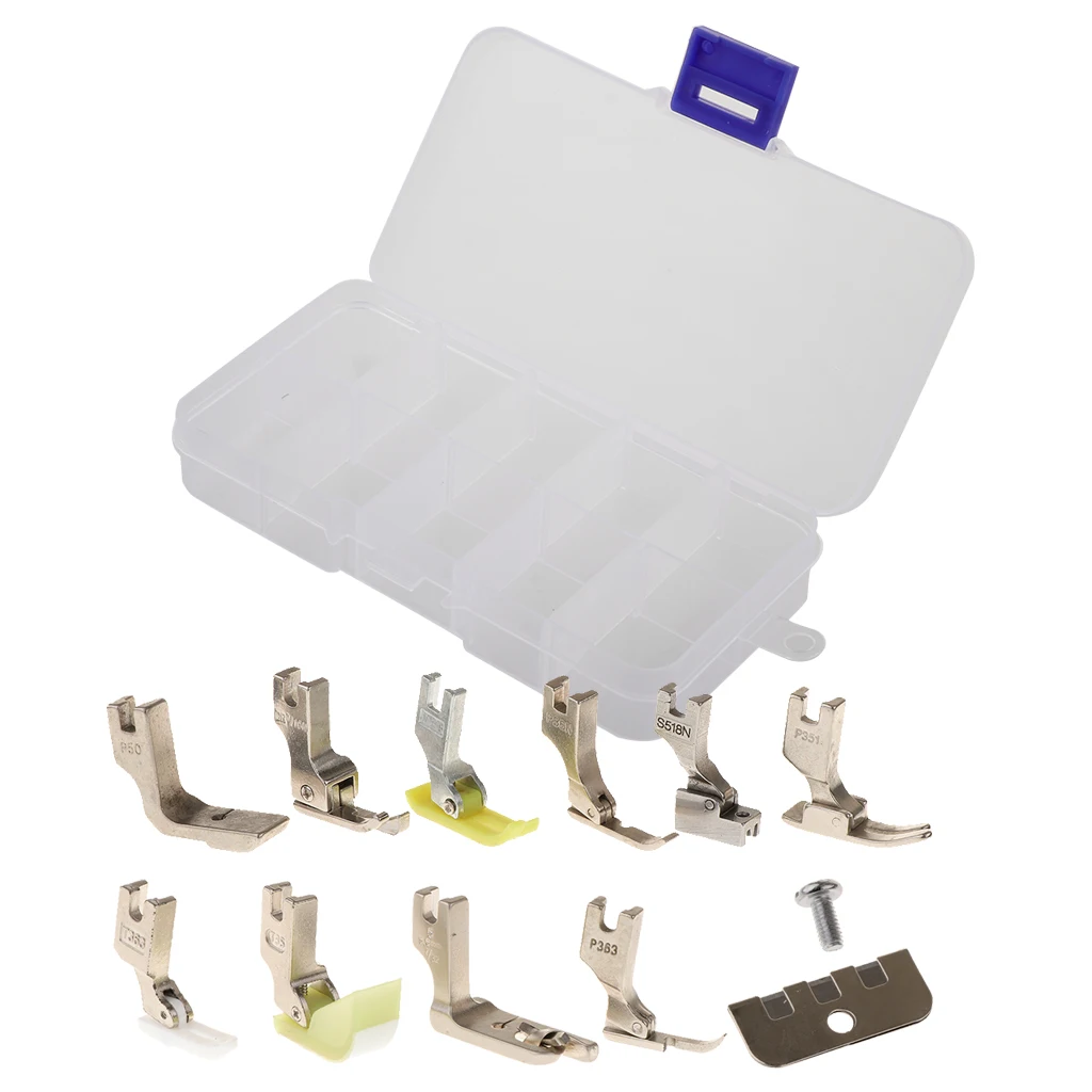 13pcs Industrial Sewing Machine Feet Set Zipper Gathering Shirring Hemming