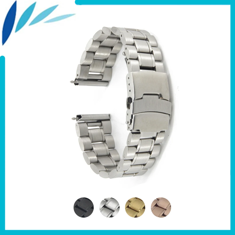 Stainless Steel Watch Band 16mm 18mm 20mm 22mm for Seiko