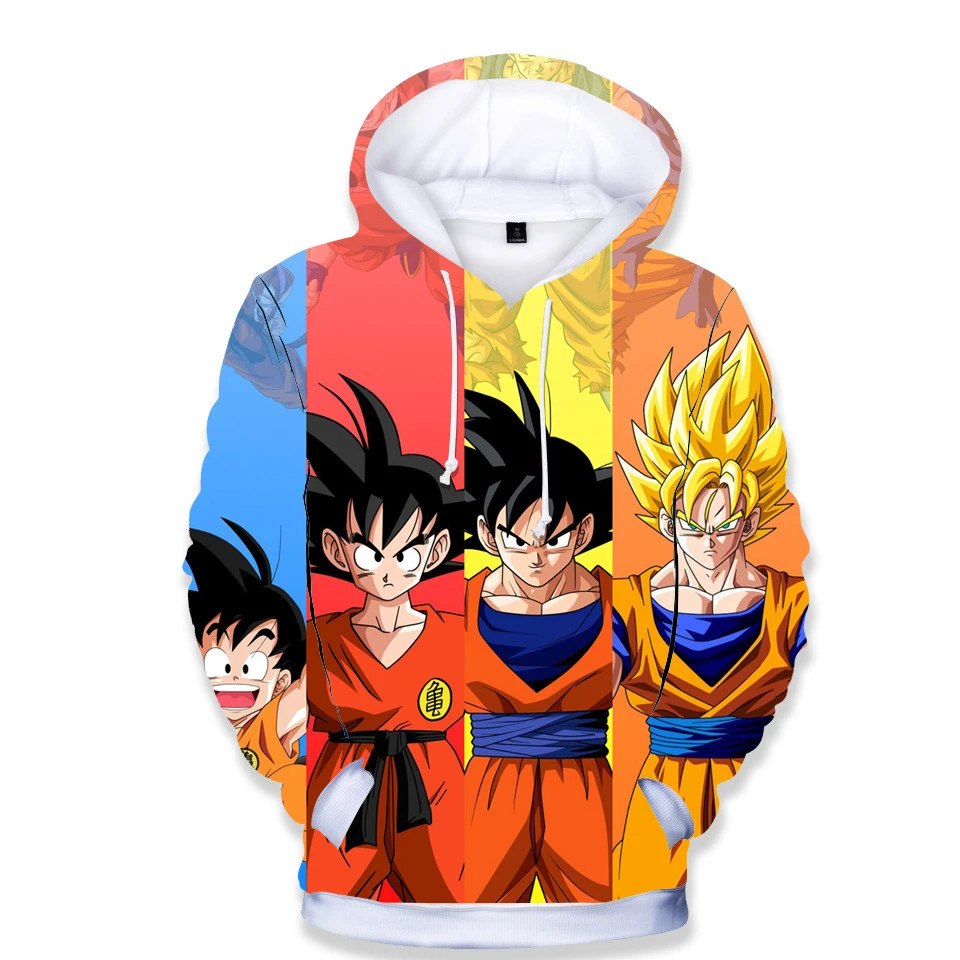 con capucha Bola de Dragón Dragonball Goku niños Casual niñas niños de manga larga Streetwear Pullover niño 13Y|Sudaderas con capucha y sudaderas| - AliExpress
