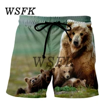 Летние Шорты плюс размер Шорты для мужчин мужские шорты мужские ete повседневные шорты мужские в виде медведя из мультфильма 3D печатных Шорты