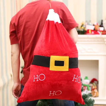 

Big Christmas Gift Bags Santa Claus Backpack Kids New Year Banquet Gifts Holders Bag Home Xmas Party Decor Christmas Decorations