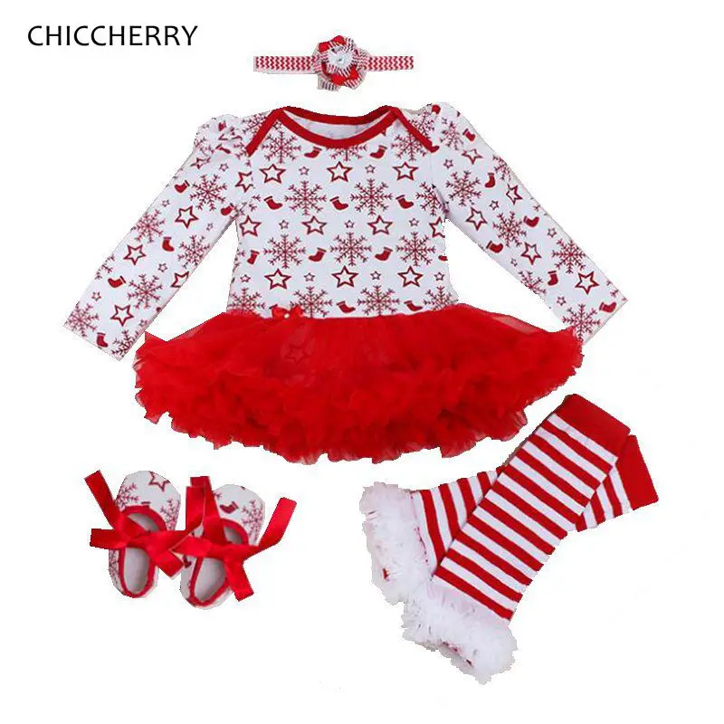 Snow Star Bebe Noel Costumes Pour Enfants Dentelle Barboteuse Robe Bandeau Jambieres Berceau Chaussures Bebe Enfant En Bas Age Fille Tenues De Noel Aliexpress