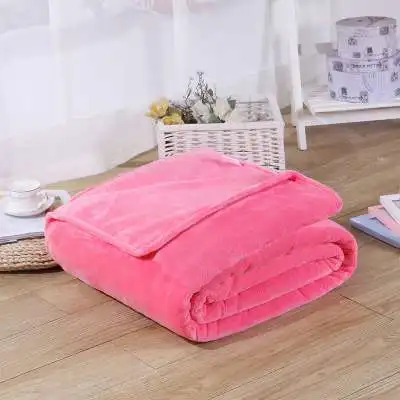 CAMMITEVER 5 размеров Фланелевое одноцветное Одеяло Диван Постельные принадлежности броски мягкие пледы зима плоский простыня для дома - Цвет: Dark Pink