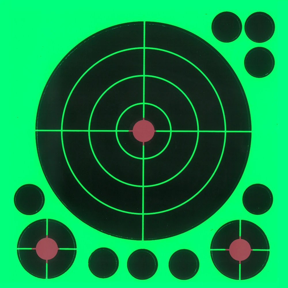 8"X8" GREEN Color Reactive & splatter Shooting targets for Gun Pistol