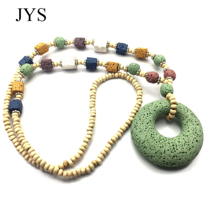 

HOT SALE EUROPE 45CM L 1PCS/LOT MULTICOLOR NECKLACE LAVA NECKLACE WOMEN NECKLACE FOR JEWELRY FINDING