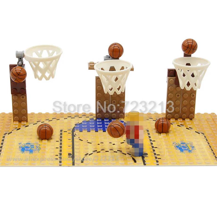 

Basket Basketball Hoop Blocks 32*16 Dots Baseplate For Figure MOC Accessories Field Court Block DIY Toys for Children