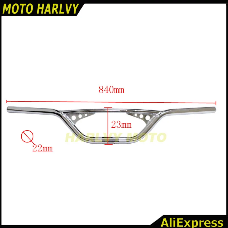 7/" 22 мм Универсальные мотоциклы велосипеды Cruve изгиб тяга Руль Кафе Гонщик Подходит для Honda Yamaha Harley Suzuki Triumph