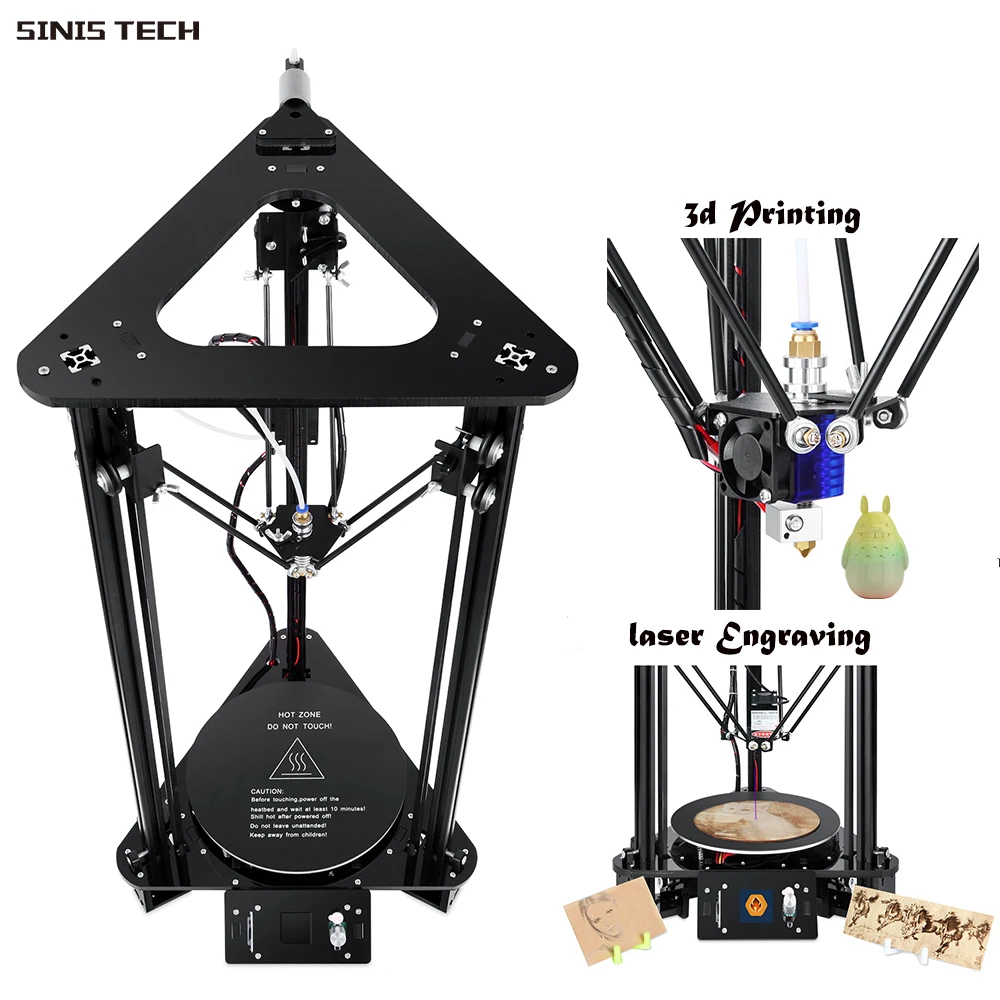 

2019! Sinis Newest DIY 3D Printer Smart and Digital FDM 3d Printer with 1500MW Laser Engraver Buy From Czech Republic Warehouse