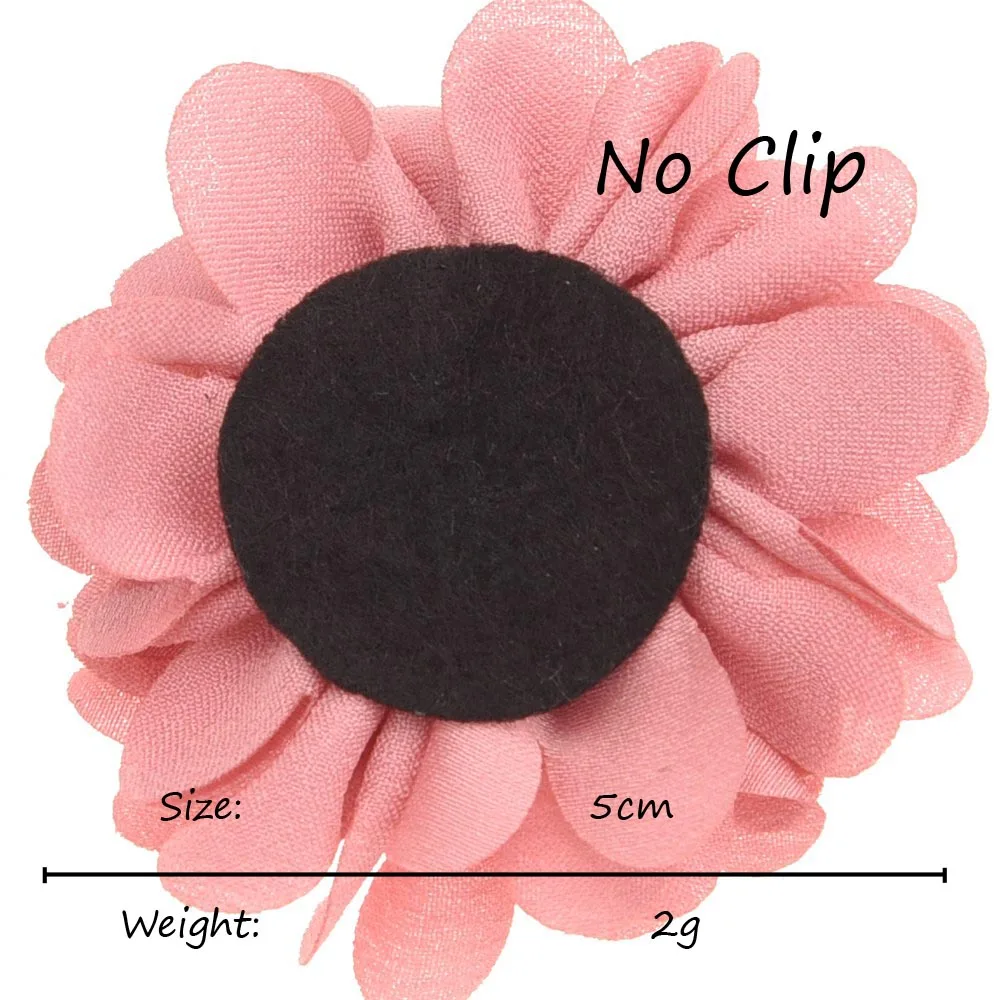 10PCS Chiffon Flowers blossom Hair Accessoreis Wedding decoration flower No Hair Bow Barrette Boutique Head wrap DIY Accessory