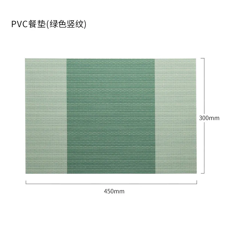 10 листов ПВХ коврик для стола термостойкий Противоскользящий коврик моющийся коврик для чашки домашний коврик для столовой 30*45 см - Цвет: Green 1