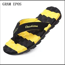 Gram Epos/летние сандалии; мужские вьетнамки желтого цвета с Пчелой; Аутентичные массажные Нескользящие мужские пляжные открытые сандалии
