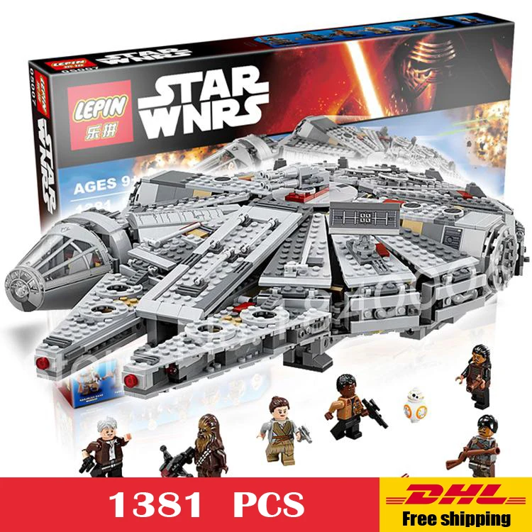 1381pcs Bela 05007 font b New b font Star Wars Millennium Falcon Model Building Kit Blocks