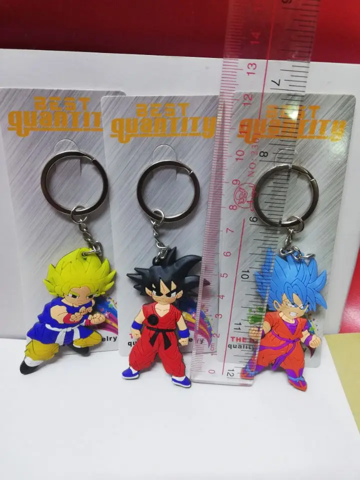 

Hot sale 30 pcs Cartoon mixed Japanese anime Dragon Ball Z PVC keychains Anime Keychain T-19