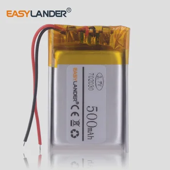 

3.7V 500mAh 702030 polymer lithium ion / Li-ion battery For dvr recorder mp3 Player mp4 toy dvr sport Keychain Camera