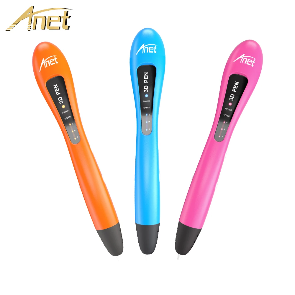 Anet 3d Drawing Pen 1.75mm PCL Filament DIY LED Indicators Low Temperature 3D Pen Printing Pen filament refills for kid Pen 3d