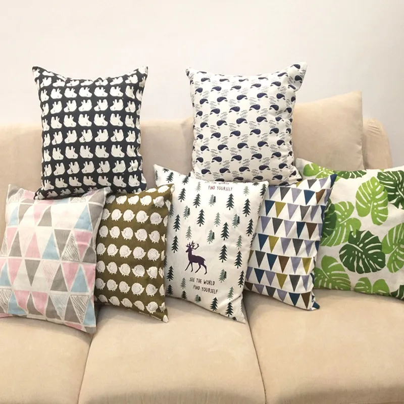 

45x45cm new square pillowcase modern simple pillowcase exquisite geometric pattern home hug pillowcase