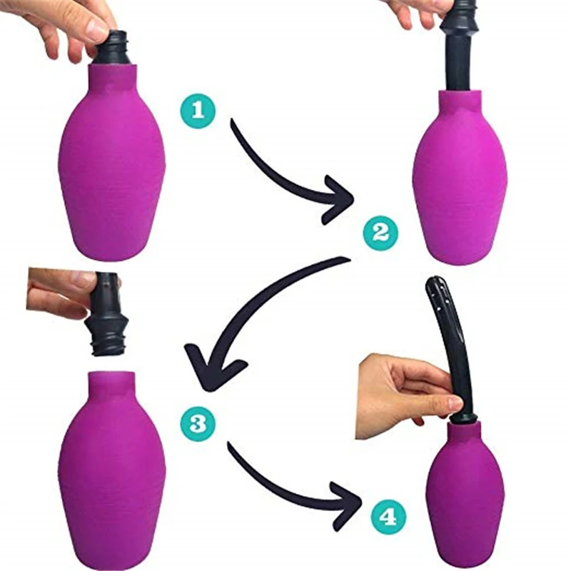 Дорожная резиновая клизма шаровый опрыскиватель анус портативный клизмы Анальный Душ Очищающая лампа для дома мойка анального клизмы