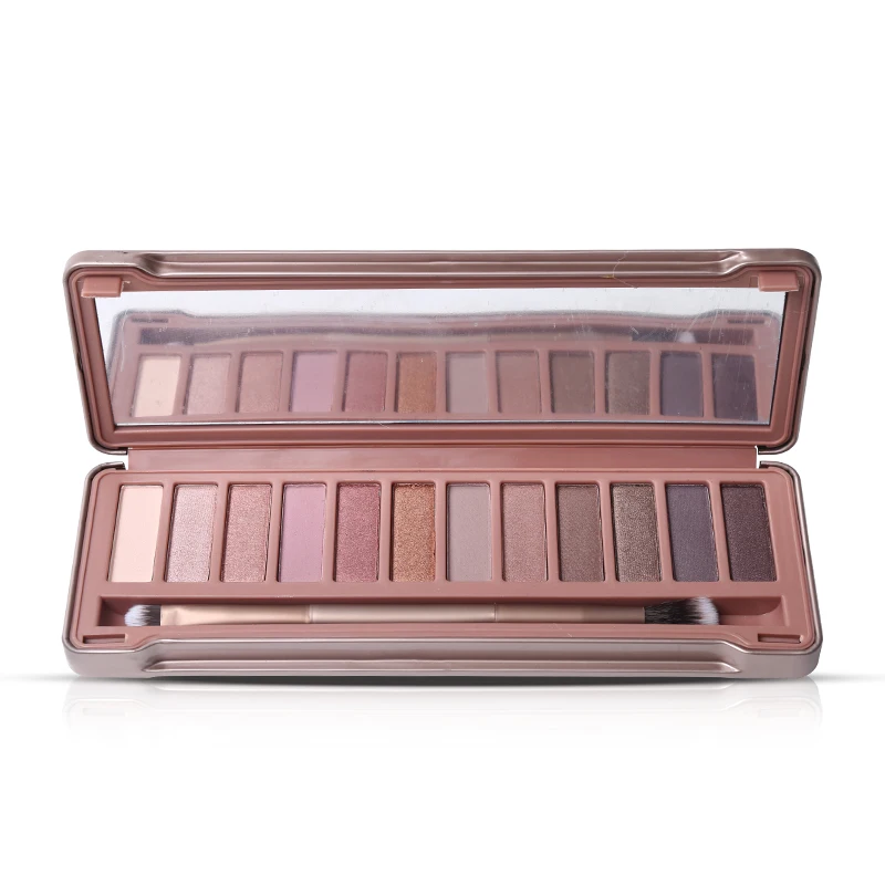 

Brand Eye Makeup 12 Color Matte Eyeshadow Palette Nude Shimmer Eye Shadow Warm Earth Color with Brush Set Beauty Cosmetic Kit