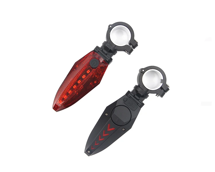 Top 2in1 Bicycle LED turn lights with bike alarm 1pair bike turn signals USB rechargeable lamp waterproof MTB road cycling handlebar 1