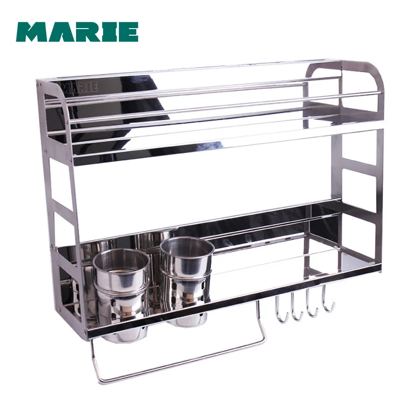 Wall Mounted Bathroom Shelf Double Layer 50 cm Rack Storage Rack Cosmetic Basket Bathroom Accessories Shelf Home Decor
