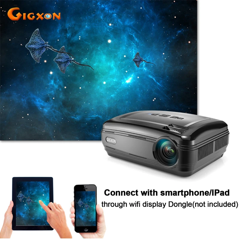 Gigxon G58 Full HD 3200 люменов маленький офис совет бизнес встречи использования 1080P ЖК светодиодный проектор домашний кинотеатр проектор