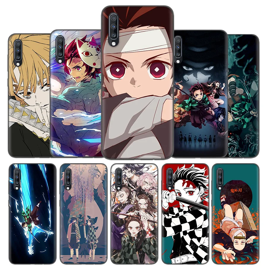 

Silicone Case Cover For Samsung Galaxy A50 A80 A70 A40 A30 A20 A20e A10 A9 A8 A7 A6 Plus 2018 Note 10 9 8 Demon Slayer Kimetsu