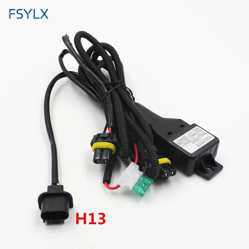 Автомобильное реле ближнего/дальнего света FSYLX H13 9004 9007 H4 жгут проводов Xenon HID для