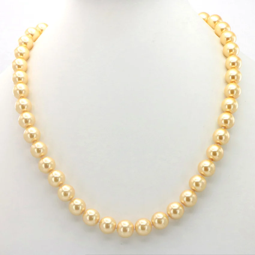 1 Natural gold Nanhai pearl necklace baroque pearl mother's gift jewelry necklace 925 silver pure gold necklace (9)