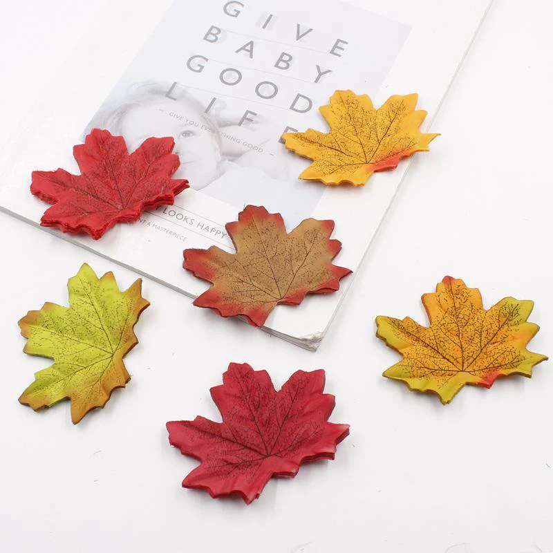 Осень 100/кленовые шелковые листья многоцветные/свадебные/украшения