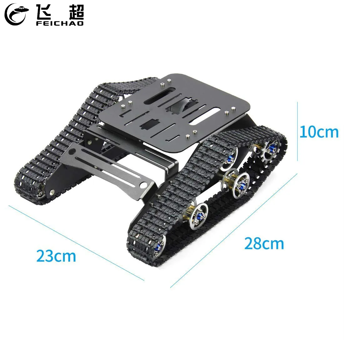 

Intellingent Car Platform Tracked Robot Tank Chassis with Powerful Dual DC 12V Motor for DIY STEM Education Assembled