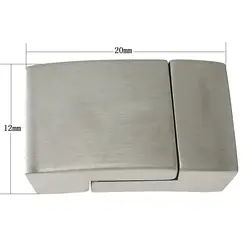 Нержавеющая сталь магнитная застежка, новый прямоугольник, oril цвет, 20x12x6 мм, отверстие: приблизительно 10x2.5 мм, 10 шт./лот, Продавец много