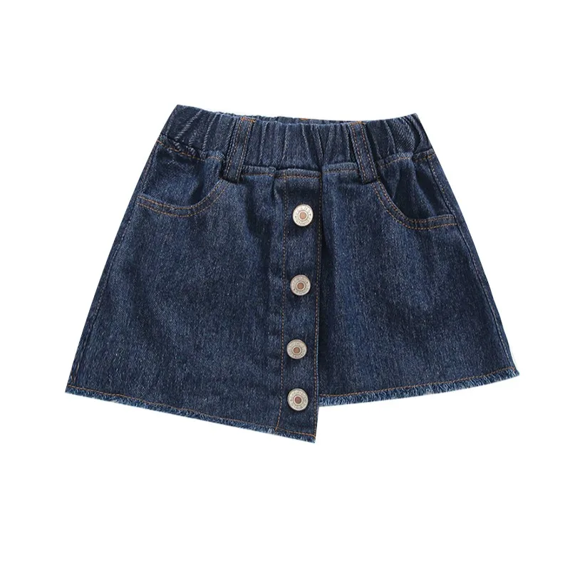 

Summer Cute Baby Girl Irregular Denim Short Skirt With Buttons Design Casual Toddler Sundress high quality hot