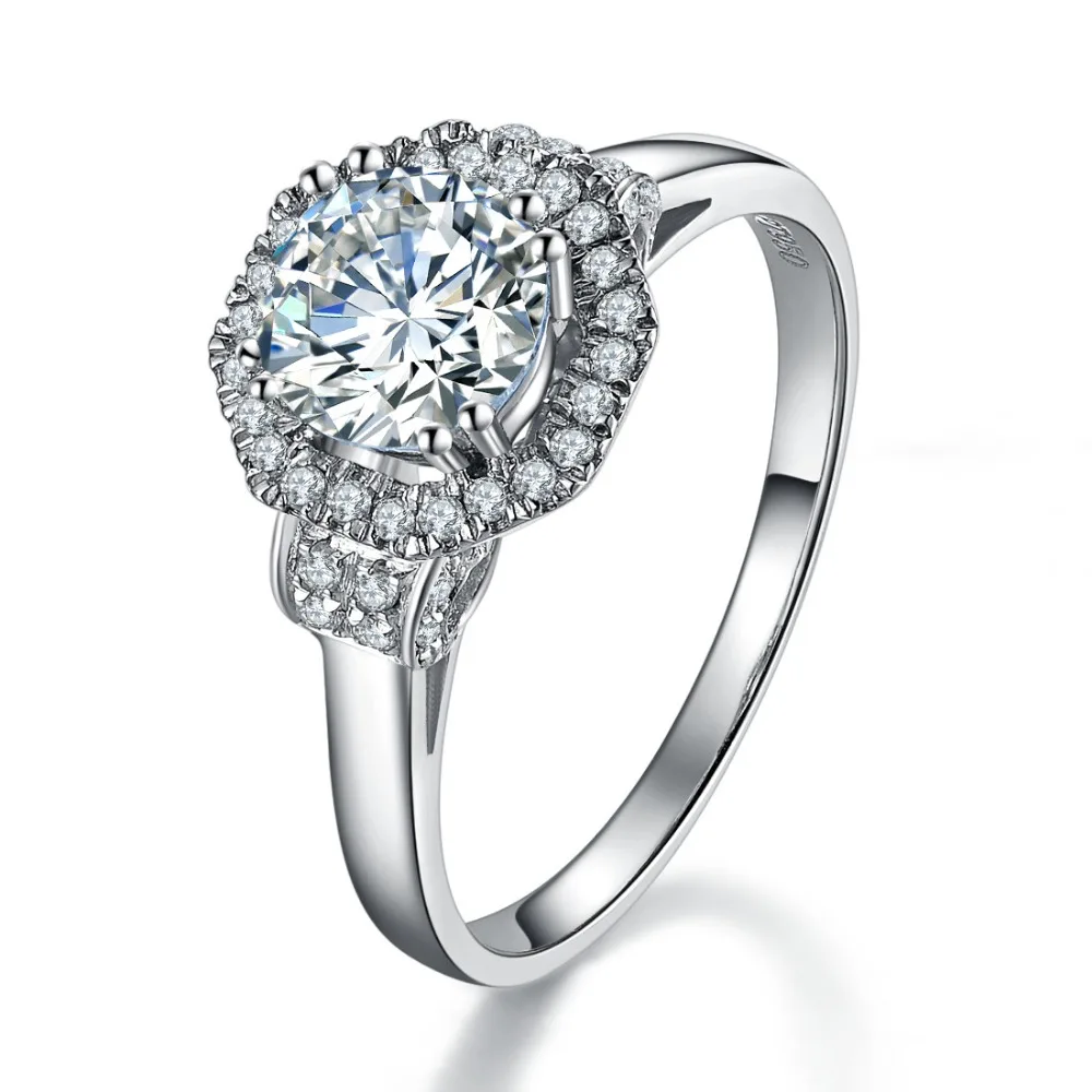Бутиковое ювелирное изделие 1CTW 6 5 мм круглая огранка Moissanite Diamont кольцо тест