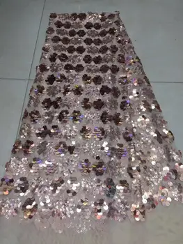 

NEW African Lace Fabric, French Sequins Net Lace Noble Gold Sequins Fabrics High Quality African Black Tulle Sequins Lace Fabric