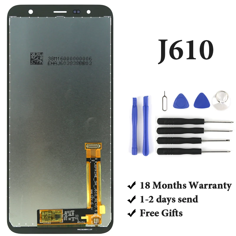 1 шт для samsung J610 ЖК-дисплей Экран Super AMOLED Замена Дисплей комплектный узел