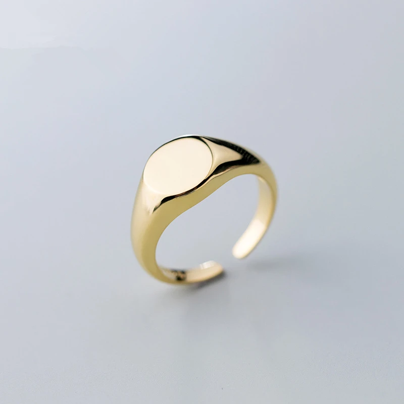 

HFYK 925 Sterling Silver Rings For Women 2019 Gold Round Ring Silver Jewelry anillos mujer joyas de plata 925 bague femme anel