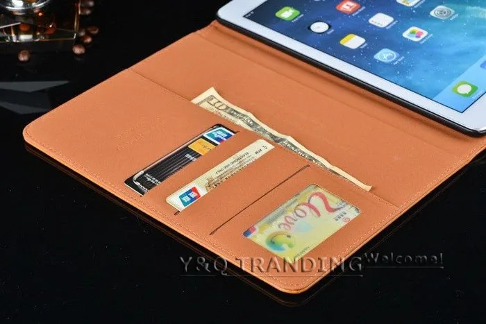 Luxury Genuine Case for iPad Leather Case Retro Business Cover Wallet Smart Cover for iPad (20)