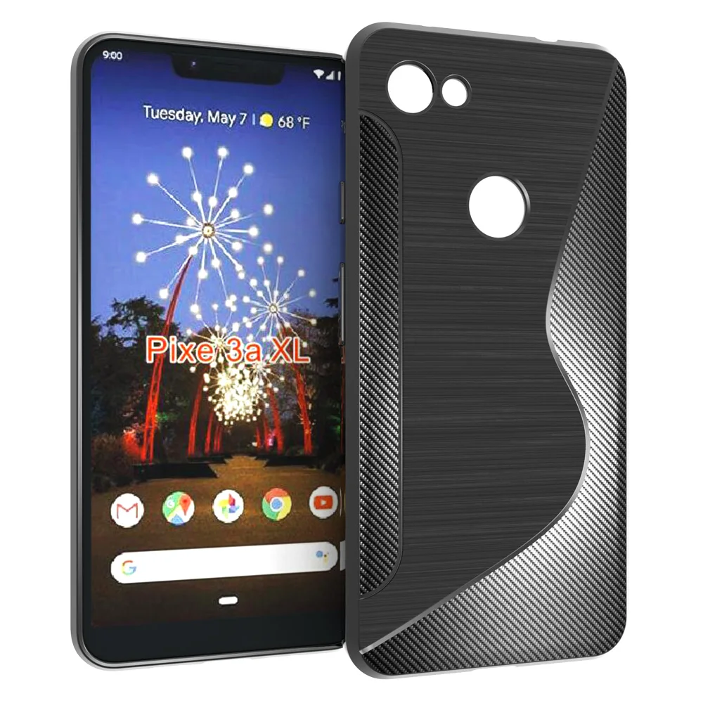 Черный противоударный Противоскользящий гелевый Чехол из ТПУ для google pixel 3a XL |