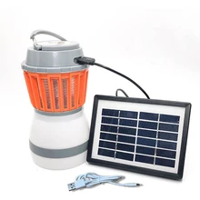 2 шт./партия Солнечная Москитная лампа для кемпинга, походная лампа, USB быстрая зарядка дорожная лампа, УФ насекомое-вредитель, светодиодный светильник