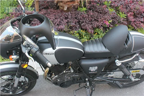Beige Copertura Carenatura Sedile Passeggero Per Moto Cafe Racer