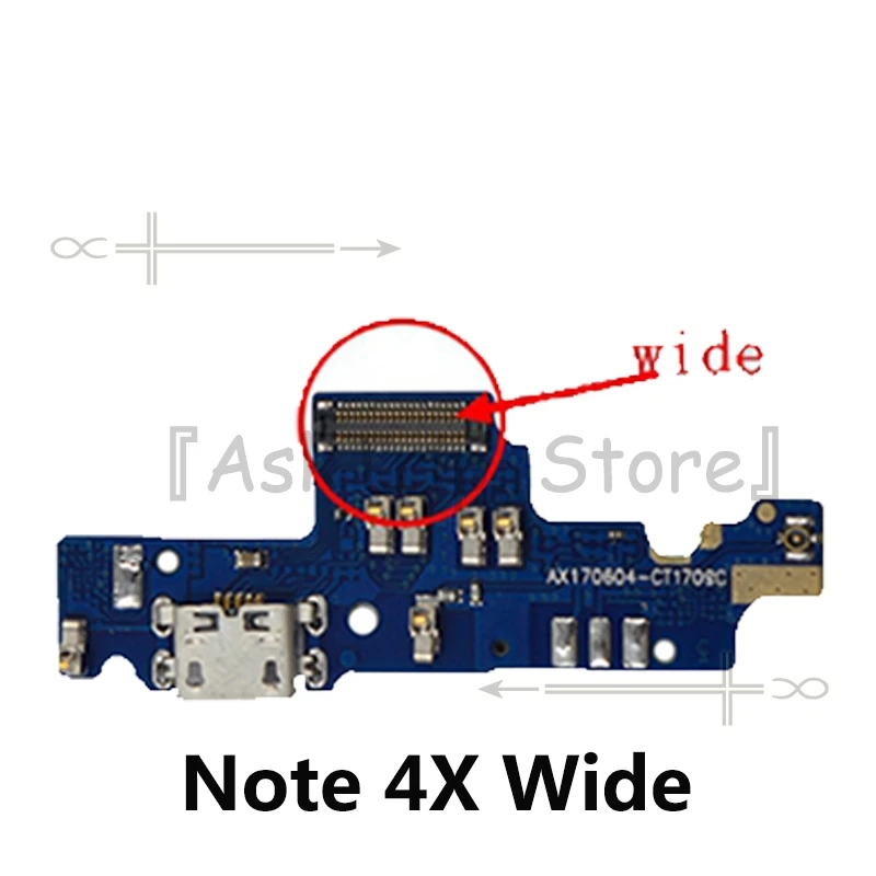 Для Xiaomi Redmi Note 2 3 Pro 4 4X узкий широкий Redmi Note 5 5A Pro USB плата с зарядным портом док-станция гибкий кабель соединитель запчасти - Цвет: Redmi Note4 Wide