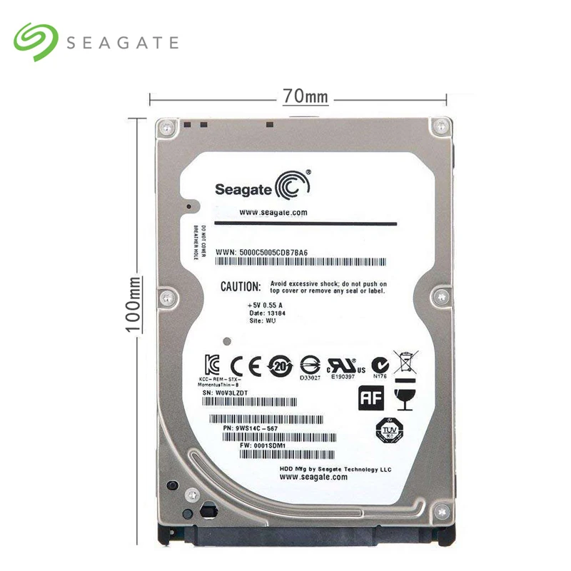 Original Seagate ST320LM007 Hard Drive Disk 320GB For Laptop PC 5400RMP 16MB Cache 2.5 inch SATA2.0 3Gb/s 7mm Internal HDD