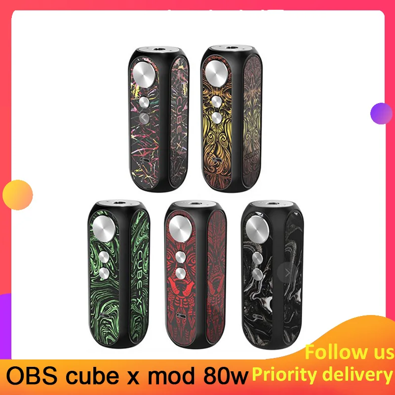 

pre-order Vape Mod OBS Cube X 80W Vape MOD Electronic cigarette vape mod fit Cube X Mesh tank powered by 18650 vs Aegis solo