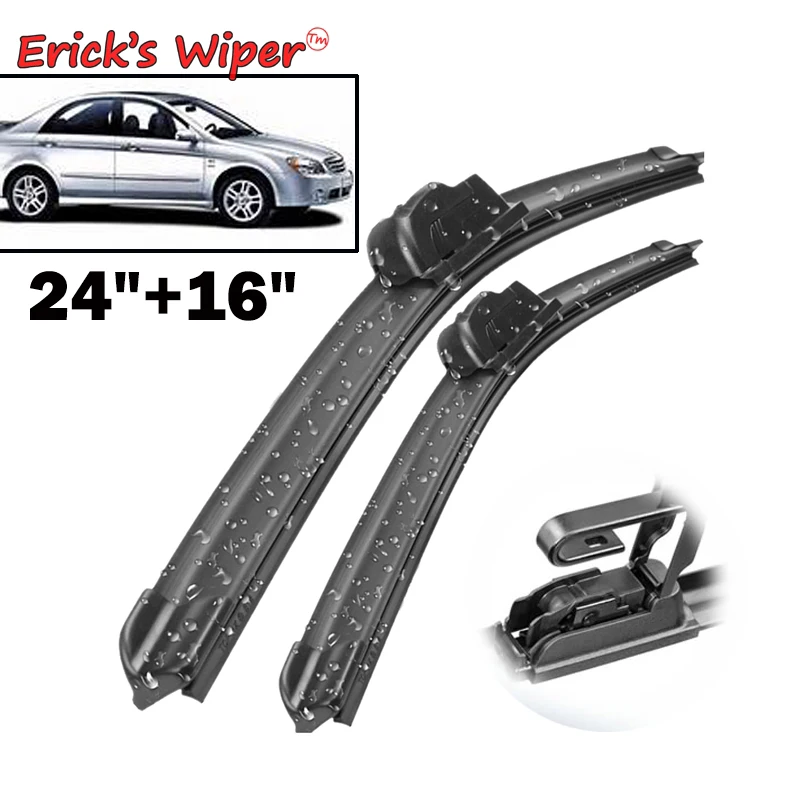 

Erick's Wiper Front Wiper Blades For Kia Cerato 2003 - 2008 Windshield Windscreen Front Window 24"+16"