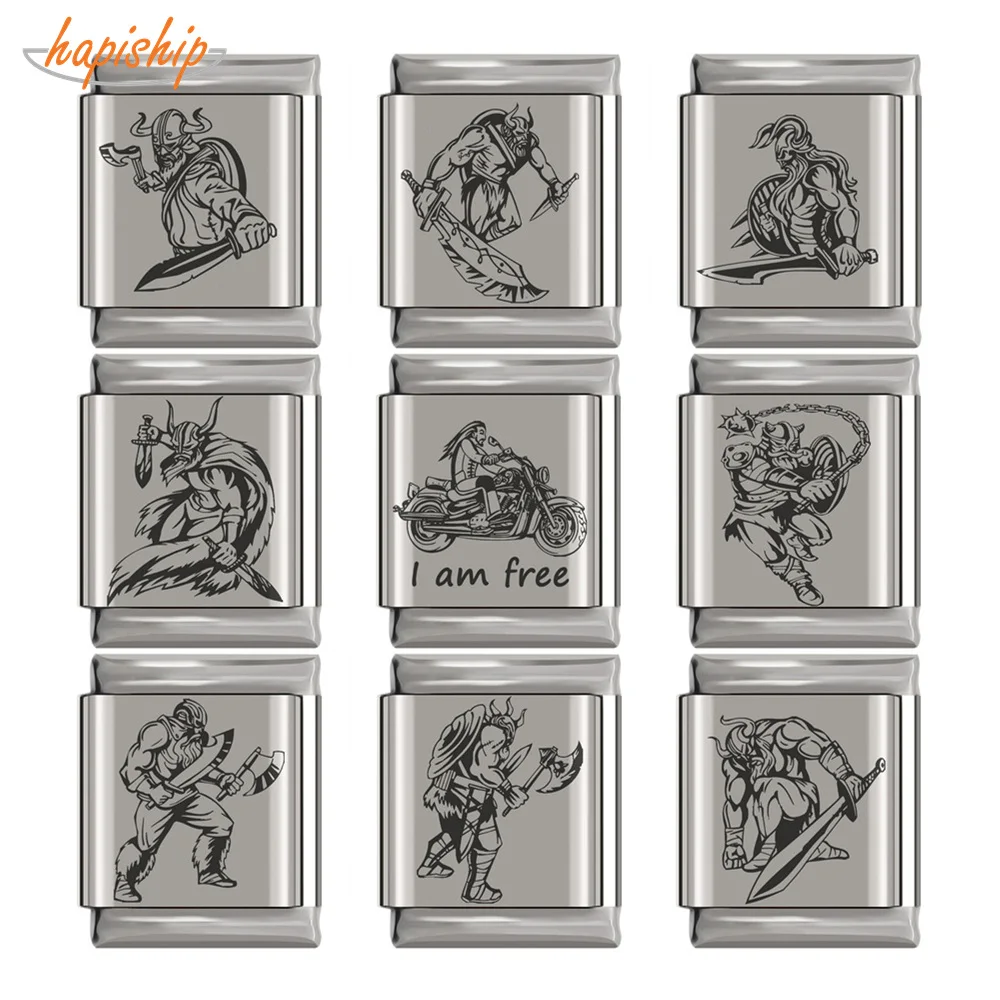 

Hapiship 2019 New Original Daisy Brave Warrior Knight Charm Fit 13mm Bracelet Silver Stainless Steel Jewelry Making DJ175